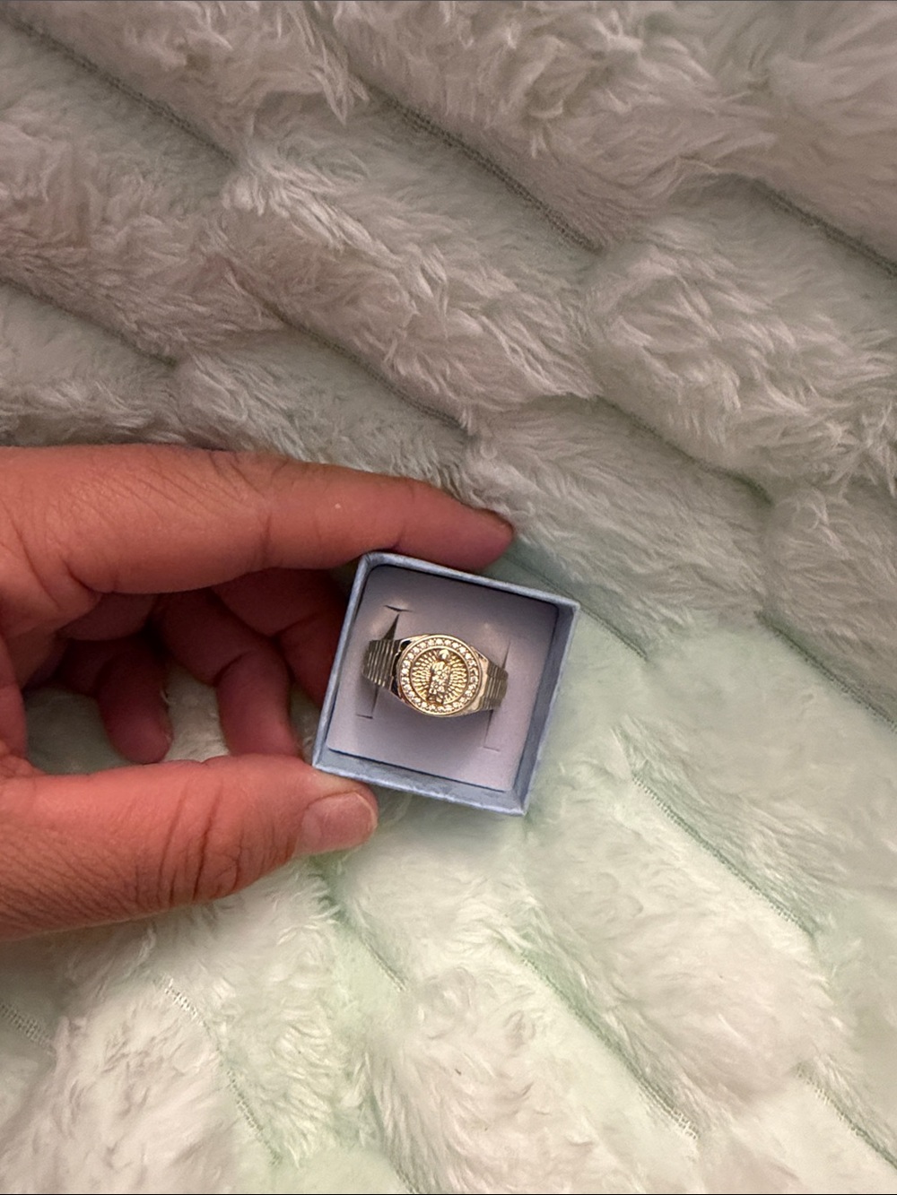Gold-Tone mens Medallion Ring - Gold Color